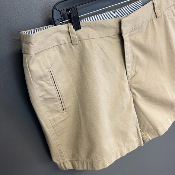 JCP Khaki Cotton Shorts Womens Plus Size 18W Tan Classic NWT - Picture 2 of 6